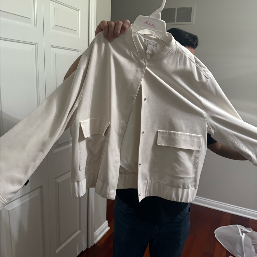 White Bomber Jacket